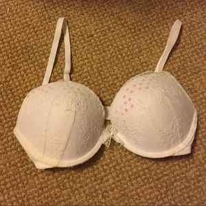 Gilly Hicks 34D White Sequined Bra